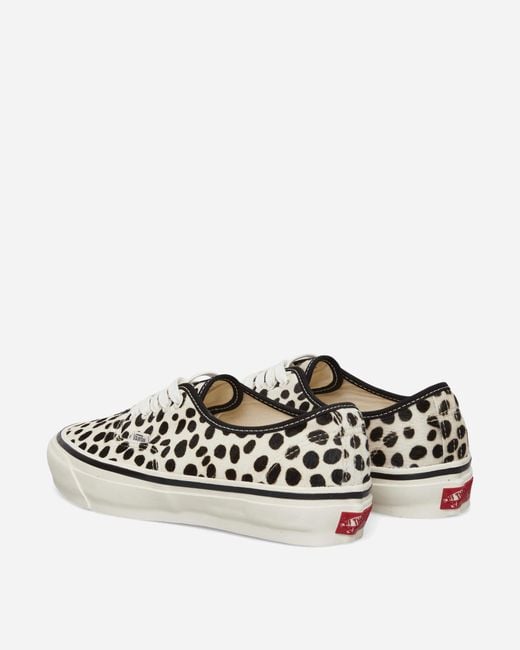Vans White Premium Authentic 44 Pony Hair Sneakers Dalmatian for men