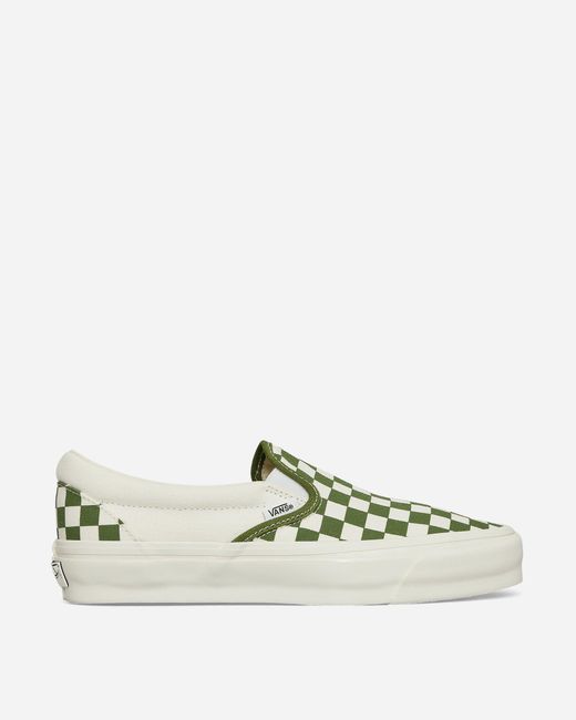 Vans White Slip-On Lx Reissue 98 Sneakers Checkerboard Pesto for men