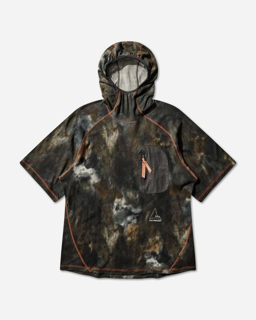 Roa Black And Wander Printed Hooded T-Shirt Camo for men