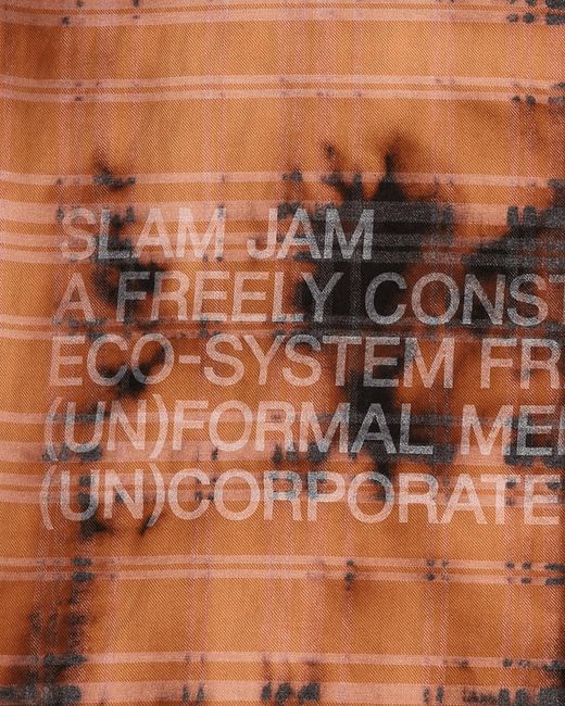 SLAM JAM Orange Check Shirt for men