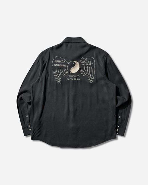 Visvim Black Men S Four Corners L/s Shirt for men