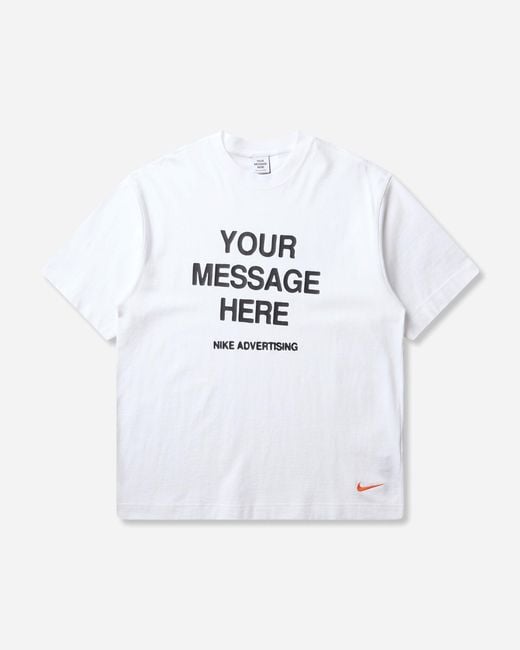 Nike White Your Message Here T-Shirt for men