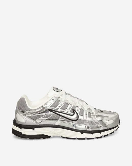 Nike White P-6000 Sneakers Metallic Sail for men