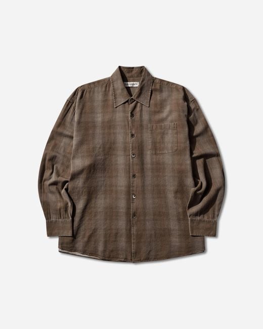 Our Legacy Brown S Borrowed Shirt Dakota Flannel Check for men