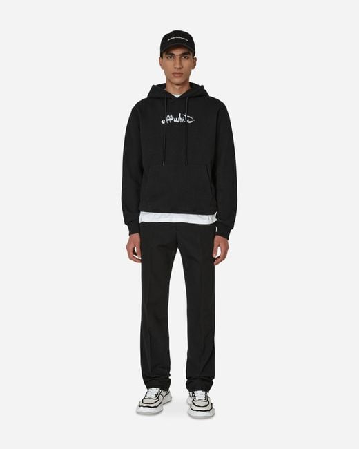 Off-White c/o Virgil Abloh Black Buckle Dry Wool Slim Pants for men