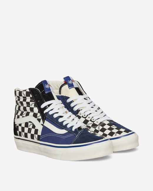 Vans Blue Clash The Wall Lx Sneakers Checkerboard for men