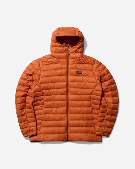 Patagonia S Down Sweater Hooded Jacket Redtail Rust in Orange for Men Lyst