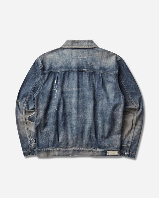Neighborhood Men S Savage Lw Denim Zip Jacket Indigo in Blue for