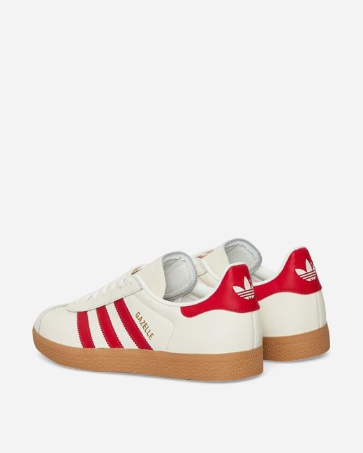 Adidas Gazelle Sneakers Off White / Power Red for men