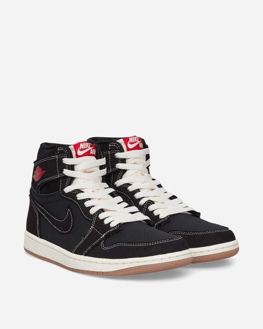 Nike Black Air Jordan 1 Retro High Og Flight Club Sneakers University Sail for men