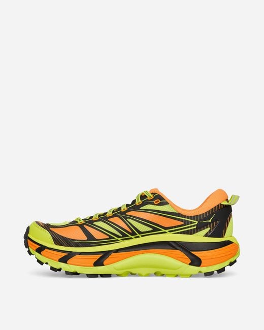 Hoka One One Yellow Mafate Speed 2 Sneakers Electric Tangerine / Citrus for men