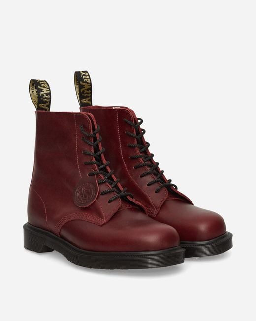Dr. Martens Red 1460 Ankle Boots Burgundy for men