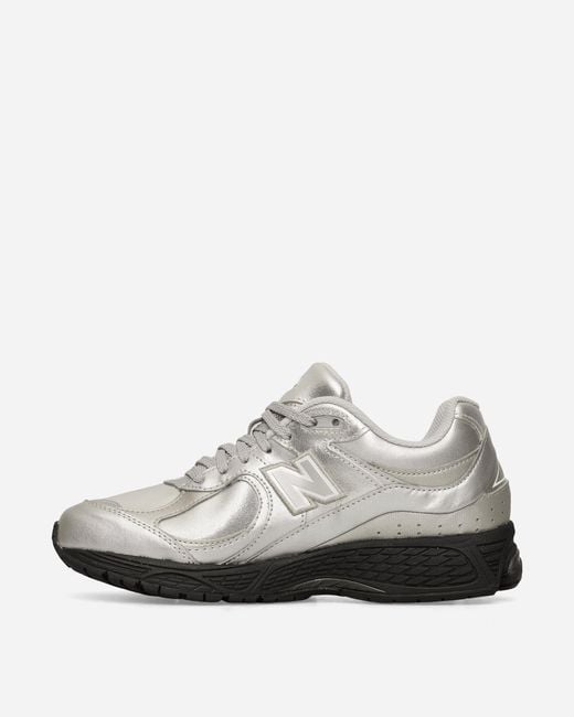 New Balance White 2002r Sneakers Silver Metallic for men