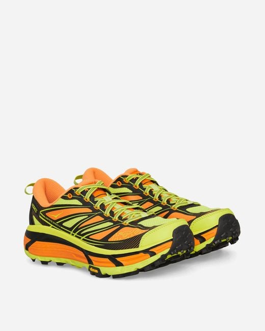 Hoka One One Yellow Mafate Speed 2 Sneakers Electric Tangerine / Citrus for men