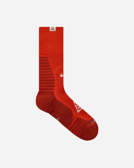 Nike Red Acg Outdoor Cushioned Crew Socks for men