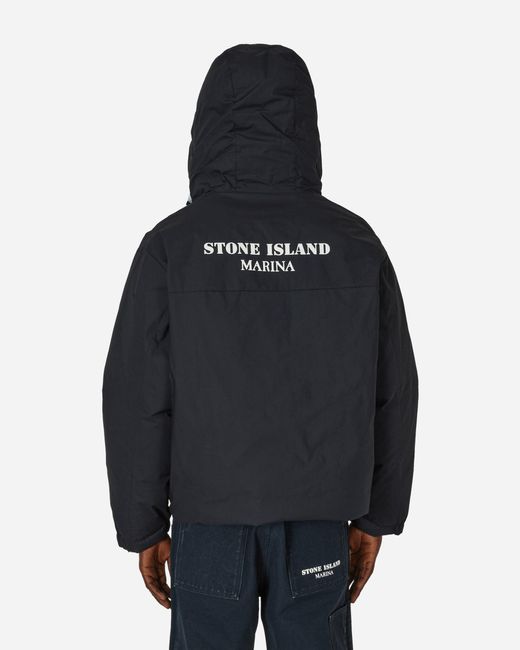 Stone Island Blue Tone Island Hooded Jacket Marina Pack for men