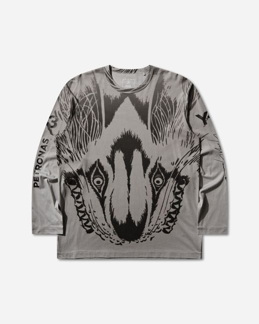 Y-3 Gray Mercedes-Amg Wolf Graphic Long Sleeve T-Shirt for men