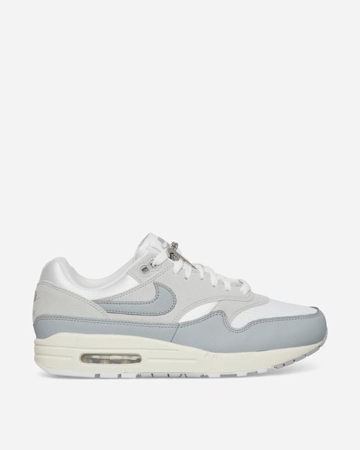 Nike White Wmns Air Max 1 87 Sneakers Light Smoke / Pure Platinum for men