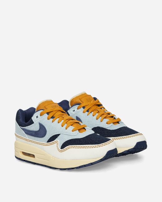 Nike Blue Wmns Air Max 1 Sneakers Aura / Midnight Navy for men