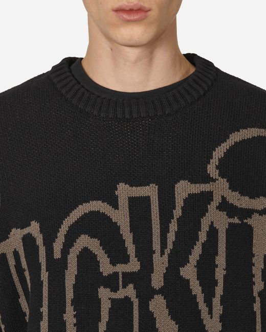 Fucking Awesome Black Pbs Knit Sweater for men