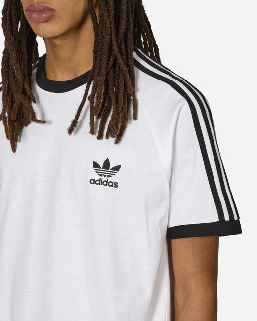Adidas White Adicolor Classics 3-stripes T-shirt for men