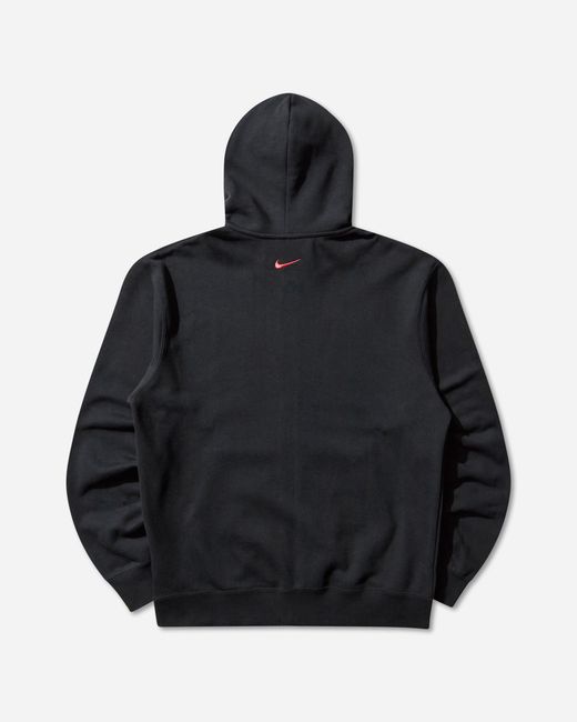 Nike Black Men S Awake Ny Full-zip Fleece Hoodie / University Red for men