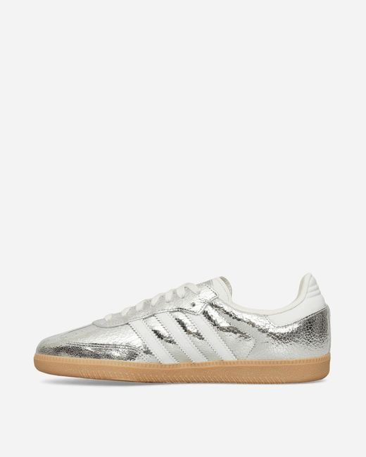 Adidas Women S Samba Og Sneakers Silver Metallic / Cloud White