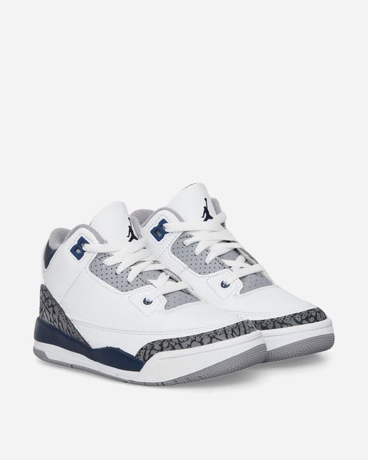 Nike Air Jordan 3 Retro (td) Sneakers White / Midnight Navy for men