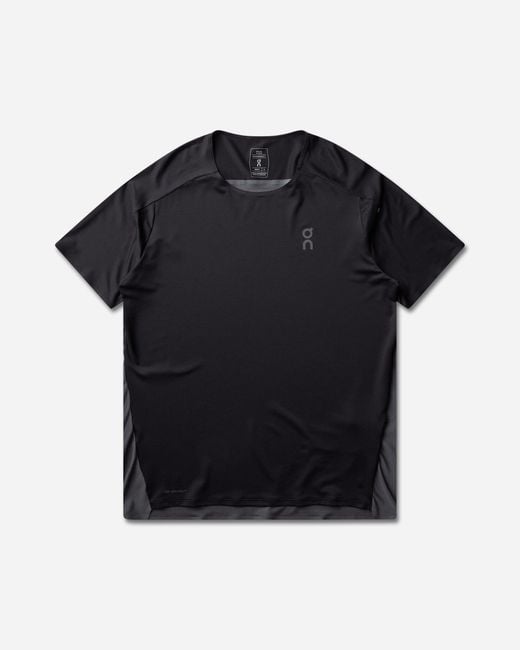 On Shoes Black Performance T-Shirt for men