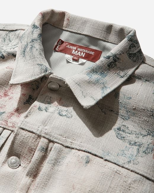 Junya Watanabe Gray Men S Levi's Roses Type 1 Jacket Off White for men