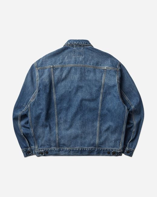 Carhartt Blue Helston Jacket (Destroy Wash) for men