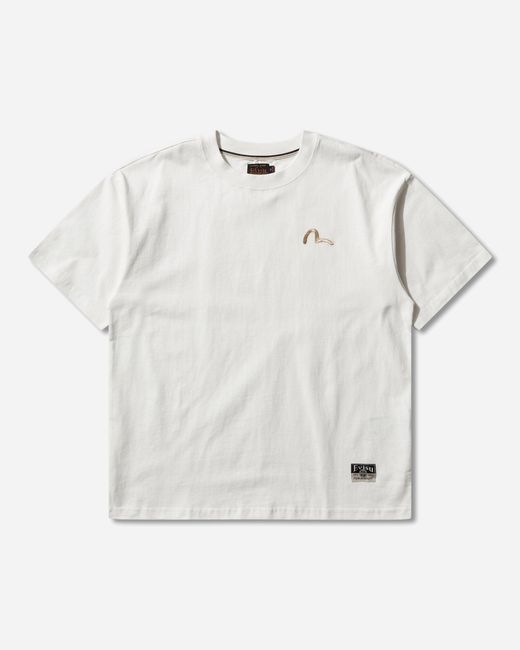 Evisu Gray Men S Seagull Embroidery T-shirt for men