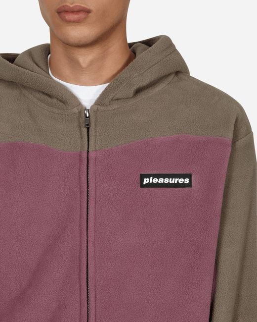 Pleasures Purple Whiskey Zip Hoodie for men