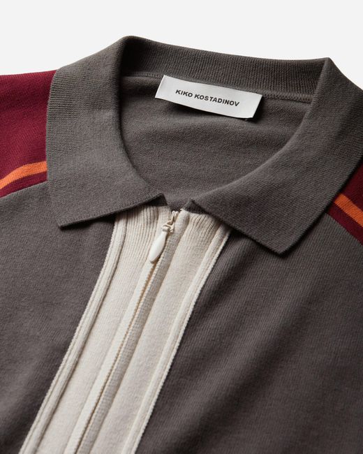 Kiko Kostadinov Brown Men S Munno Knit Cardigan Slate for men