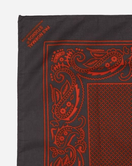 Pas Normal Studios Red Off-Race Bandana Fossil for men