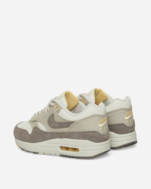 Nike White Air Max 1 Premium Sneakers Light Bone Cave Stone for men