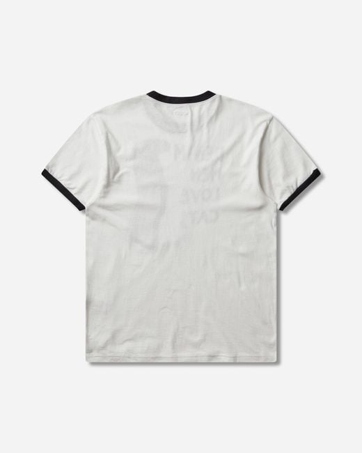 Kapital Gray Men S 20/-jersey Ringer T-shirt (denim Men Love Cats Scratch) for men