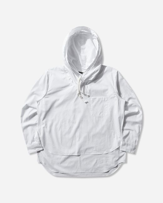 Comme des Garçons White Men S Double-layer Hooded Shirt for men
