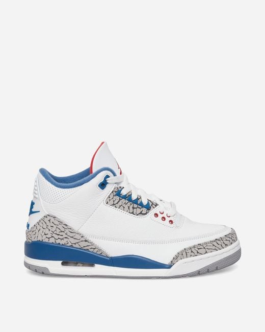 Nike Blue Air Jordan 3 Retro Sneakers True for men