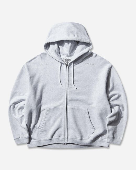 Cav Empt Gray Men S Solid Loose Zip Hoodie for men