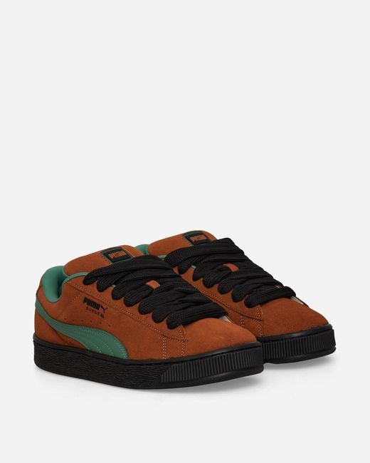 PUMA Brown Suede Xl Sneakers Light / Green for men