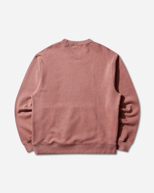 Carhartt Pink Torion Pocket Crewneck Sweatshirts Marsala (Grind Washed) for men