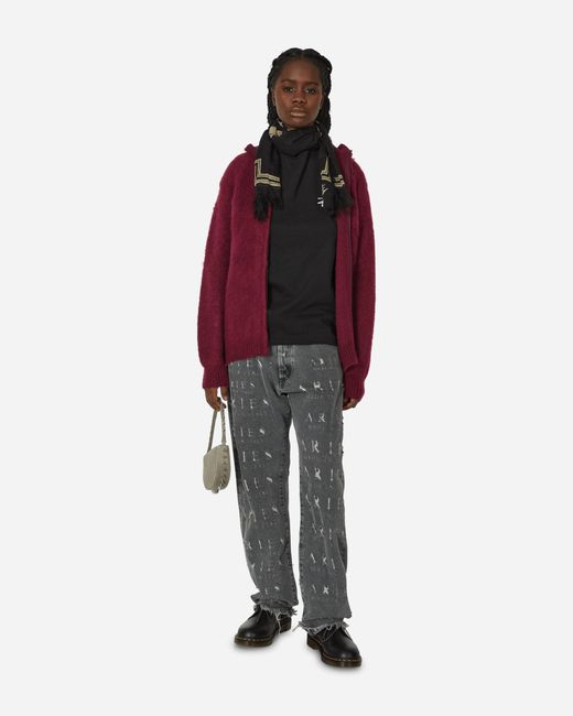 【Needles】Zipped Mohair Cardigan Needles Zipped Mohair Cardigan Bordeaux in Red for Men | Lyst