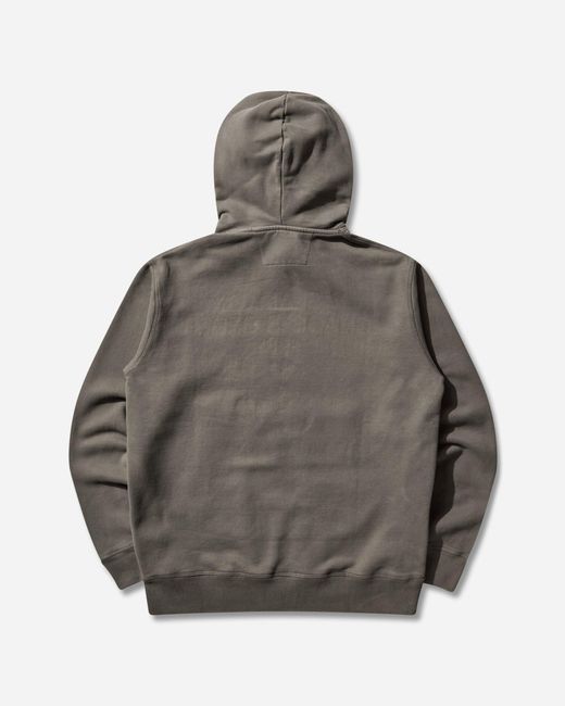 C P Company Gray Slam Jam Diagonal Fleece Brushed goggle Hoodie for men