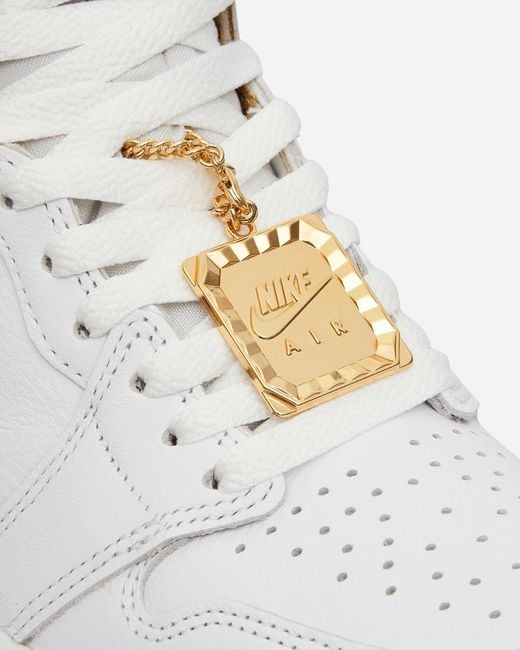 Nike White Wmns Air Jordan 1 Retro High Og Sneakers / Metallic for men
