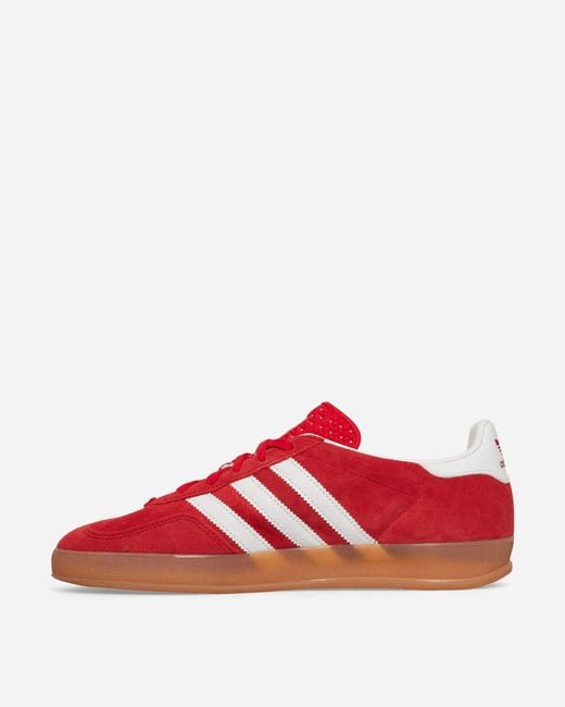 Adidas Red Gazelle Indoor Sneakers Better Scarlet / Cloud for men