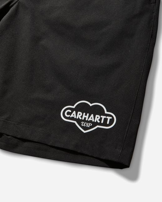 Carhartt Black S Cloud Heart Swim Trunks for men