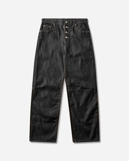 Protocol Index Men S Paneled Hybrid Denim Pants Indigo / Leather