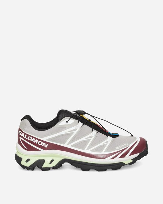 Salomon White Xt-6 Gore-tex Sneakers Paloma / Maroon Banner / Butterfly for men