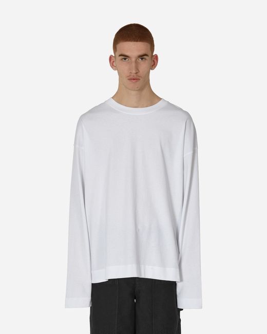 Dries Van Noten White Oversized Longsleeve T-shirt for men